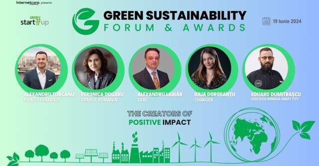 Green Start-Up Sustainability Forum & Awards – evenimentul creatorilor unui viitor durabil are loc pe 19 iunie. 